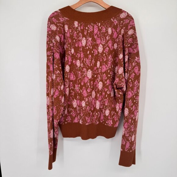 Hemant & Nandita Fara Cardigan Cocoa Cardigan Sweater 100% Cotton Womens size XL - Picture 15 of 16